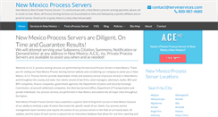 Desktop Screenshot of newmexicoserviceofprocess.com